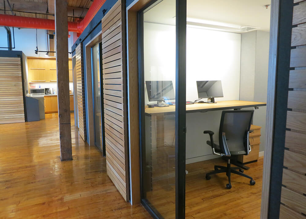 Private office in the Aligned Center office space